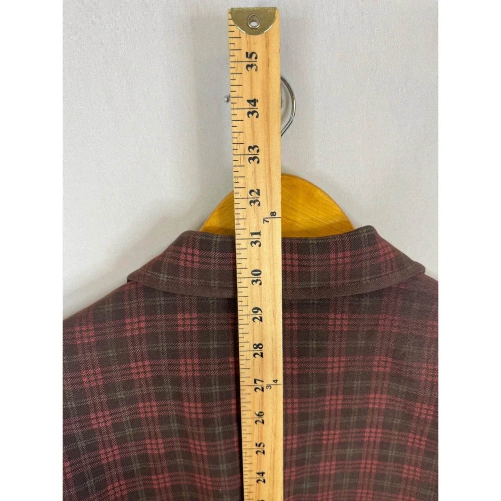 Alessandro Gherardeschi Mens Plaid Cotton Blazer Jacket Brown Red Italy Men 38